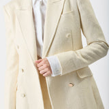 GABRIELA HEARST - Gavin Blazer in Ivory Silk Virgin Wool Slub