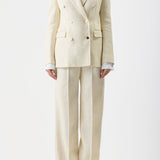 GABRIELA HEARST - Gavin Blazer in Ivory Silk Virgin Wool Slub