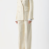 GABRIELA HEARST - Gavin Blazer in Ivory Silk Virgin Wool Slub