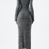 GABRIELA HEARST - Alam Knit Polo in Charcoal Melange Cashmere