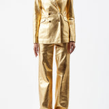 GABRIELA HEARST - Angela Blazer in Gold Metallic Nappa Leather