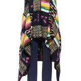 GABRIELA HEARST - Alec Patchwork Knit Blanket in Dark Navy Multi Welfat Cashmere