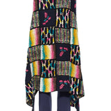 GABRIELA HEARST - Alec Patchwork Knit Blanket in Dark Navy Multi Welfat Cashmere