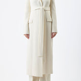 GABRIELA HEARST - Evan Knit Trench Coat in Ivory Wool