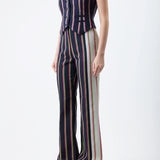 GABRIELA HEARST - Coleridge Vest in Navy Multi Striped Wool