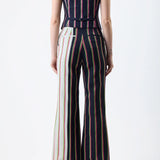 GABRIELA HEARST - Jones Pant in Navy Multi Striped Wool