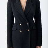 GABRIELA HEARST - Lloyd Blazer in Black Double-Face Recycled Cashmere