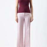 GABRIELA HEARST - Vesta Pant in Blush Virgin Wool and Silk Linen Twill