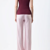 GABRIELA HEARST - Vesta Pant in Blush Virgin Wool and Silk Linen Twill