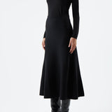 GABRIELA HEARST - Freddie Knit Midi Skirt in Black Merino Wool Cashmere