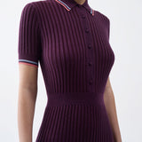 GABRIELA HEARST - Eyot Knit Maxi Dress in Italian Plum Cashmere Silk