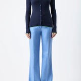 GABRIELA HEARST - Addison Knit Cardigan in Navy Cashmere Silk