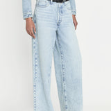 FRAME - Le Low Baggy Wide Leg -- Fizz Indigo