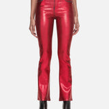 FRAME - Lunar New Year Crop Mini Boot -- Red Chrome