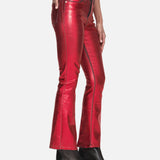 FRAME - Lunar New Year Crop Mini Boot -- Red Chrome