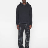 FRAME - Waffle Textured  Hoodie -- Noir