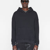 FRAME - Waffle Textured  Hoodie -- Noir