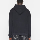 FRAME - Waffle Textured  Hoodie -- Noir