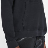 FRAME - Waffle Textured  Hoodie -- Noir