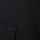 FRAME - Waffle Textured  Hoodie -- Noir