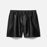 FRAME - Volley Leather Short -- Noir