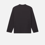 FRAME - Duo Fold Long Sleeve Crew -- Dark Grey