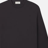 FRAME - Duo Fold Long Sleeve Crew -- Dark Grey