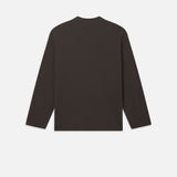 FRAME - Duo Fold Long Sleeve Crew -- Dark Taupe