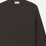 FRAME - Duo Fold Long Sleeve Crew -- Dark Taupe