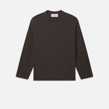 FRAME - Duo Fold Long Sleeve Crew -- Dark Taupe