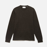 FRAME - Duo Fold Long Sleeve Crew -- Heather Espresso