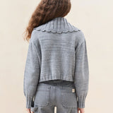 Roeffler Randall - Lo Grey Collared Cardigan