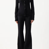 GABRIELA HEARST - Tori Knit Cardigan in Black Cashmere Silk