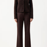 GABRIELA HEARST - Larrington Jacket in Chocolate Double-Face Recycled Cashmere Felt