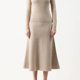 GABRIELA HEARST - May Knit Turtleneck in Oatmeal Merino Wool Cashmere