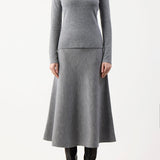 GABRIELA HEARST - May Knit Turtleneck in Heather Grey Merino Wool Cashmere