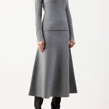 GABRIELA HEARST - May Knit Turtleneck in Heather Grey Merino Wool Cashmere