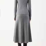 GABRIELA HEARST - May Knit Turtleneck in Heather Grey Merino Wool Cashmere