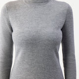 GABRIELA HEARST - May Knit Turtleneck in Heather Grey Merino Wool Cashmere