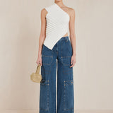 Cult Gaia - DEL KNIT TOP - OFF WHITE