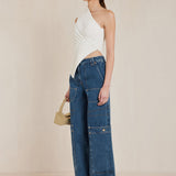 Cult Gaia - DEL KNIT TOP - OFF WHITE