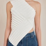 Cult Gaia - DEL KNIT TOP - OFF WHITE