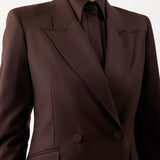 GABRIELA HEARST - Stephanie Blazer in Chocolate Superfine Wool