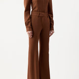 GABRIELA HEARST - Talbot Shirt in Cognac Sportswear Wool