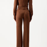 GABRIELA HEARST - Talbot Shirt in Cognac Sportswear Wool