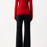 GABRIELA HEARST - Tori Knit Cardigan in Red Topaz Cashmere Silk