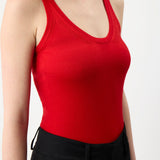 GABRIELA HEARST - Toby Knit Tank Top in Red Topaz Cashmere Silk