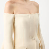 GABRIELA HEARST - Ambrose Jacket in Ivory Wool Silk Cady