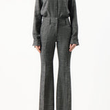 GABRIELA HEARST - Cruz Shirt in Dark Grey Virgin Wool Silk Tweed