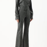 GABRIELA HEARST - Cruz Shirt in Dark Grey Virgin Wool Silk Tweed